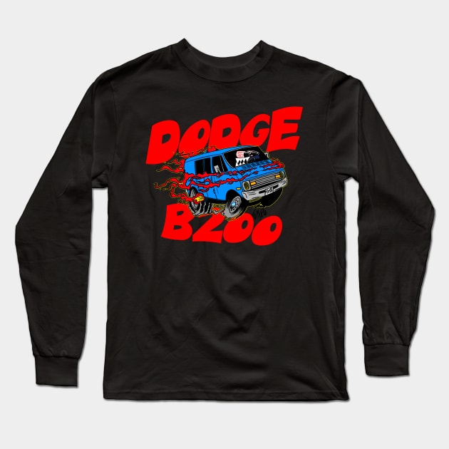 B200 Dodge Van by Crazy Tate Long Sleeve T-Shirt by TaterSkinz